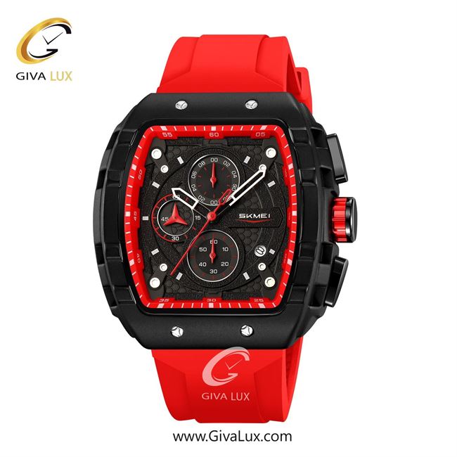 ساعت مچی اورجینال مردانه اسکمی (Skmei) سه موتوره کرنوگراف قرمز-مشکی | قرمز| مشکی| کد رفرنس 9341