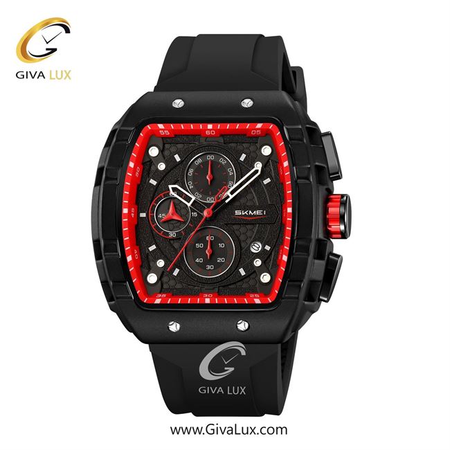 ساعت مچی اورجینال مردانه اسکمی (Skmei) سه موتوره کرنوگراف قرمز-مشکی | مشکی| مشکی| کد رفرنس 9341