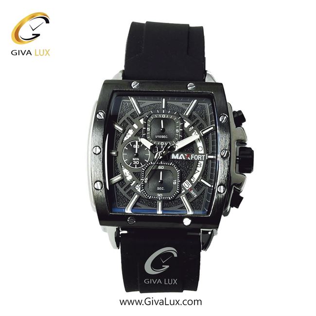 ساعت مچی اورجینال مردانه مکس فورت (MAXFORT) سه موتوره کرنوگراف نقره ای-تیتانیوم | مشکی| دودی|تیتانیوم| کد رفرنس MX-9463-2