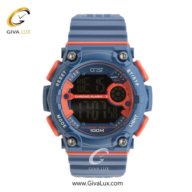 ساعت مچی اورجینال مردانه کرست آبی | آبی| مشکی| کد رفرنس Crest 9501-2