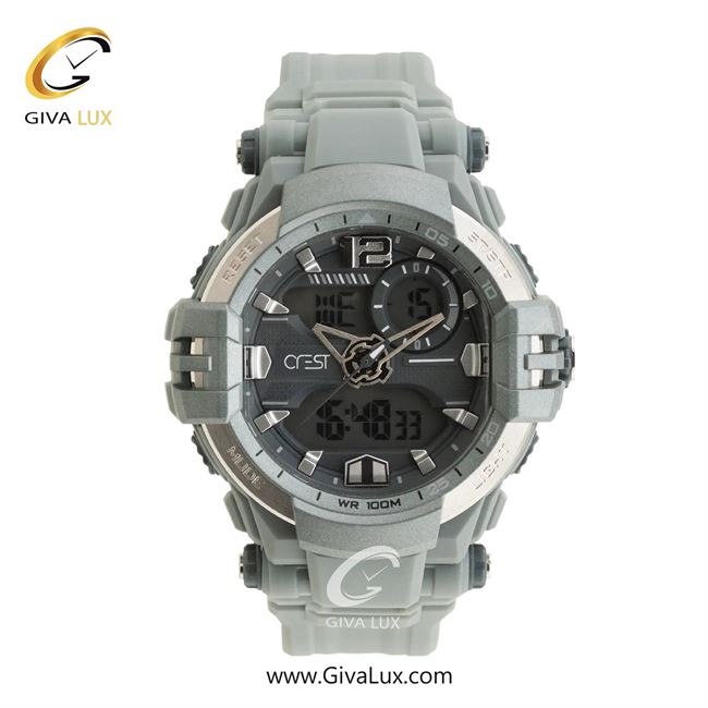 ساعت مچی اورجینال مردانه کرست دو زمانه تیتانیوم | طوسی| طوسی| کد رفرنس Crest 9512-1