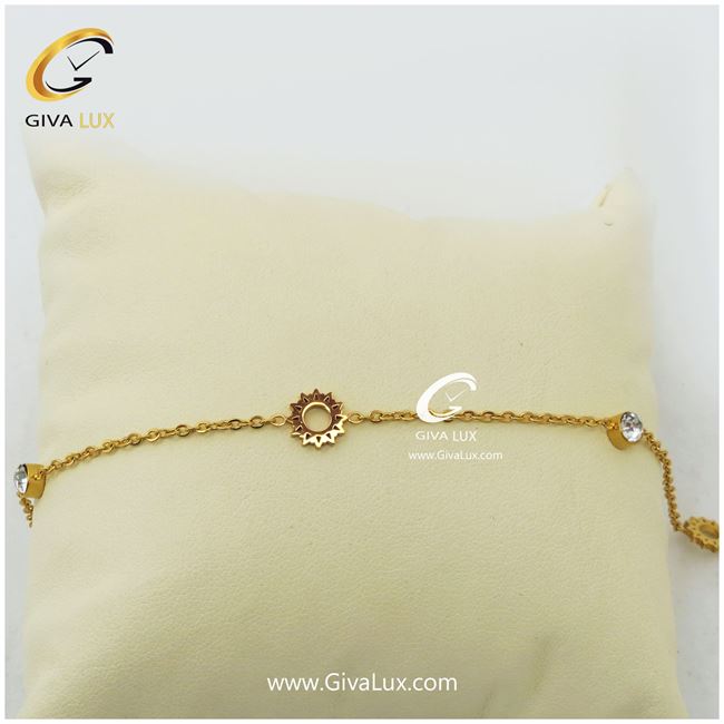 پابند زنانه طلایی طرح خورشید 