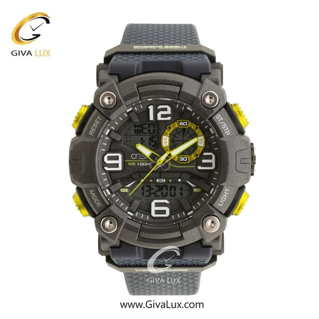 ساعت مچی اورجینال مردانه کرست دو زمانه تیتانیوم | سرمه ای| دودی|تیتانیوم| کد رفرنس Crest 9513-1