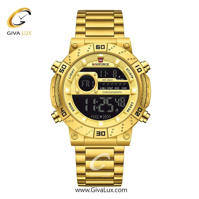 ساعت مچی اورجینال مردانه ناوی فورس|Naviforce|نوی فورس|نیوی فورس طلایی | طلایی| طلایی| کد رفرنس NF9241 G/G/G