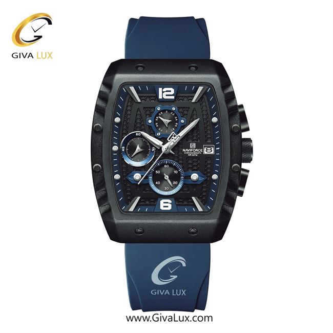 ساعت مچی اورجینال ناوی فورس مردانه سه موتوره کرنوگراف مشکی | سرمه ای | مشکی-سرمه ای | کد رفرنس NF8025-B/BE/BE