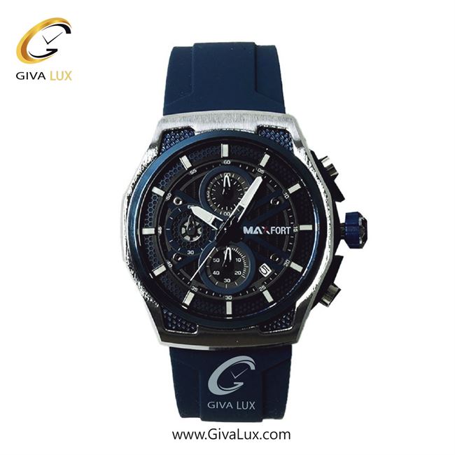 ساعت مچی اورجینال مردانه مکس فورت (MAXFORT) سه موتوره کرنوگراف نقره ای-سرمه ای | سرمه ای| مشکی-سرمه ای| کد رفرنس MX-9585