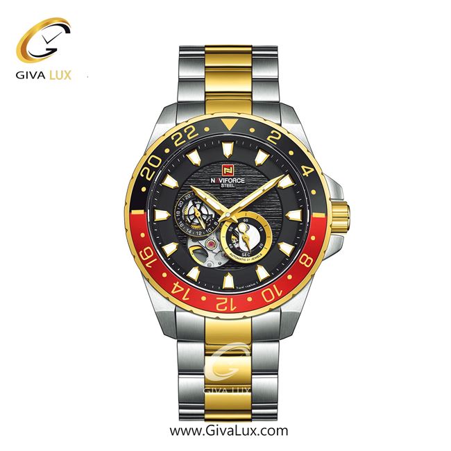 ساعت مچی اورجینال مردانه ناوی فورس|Naviforce|نوی فورس|نیوی فورس آبی کاربنی | نقره ای| مشکی| کد رفرنس NF1003