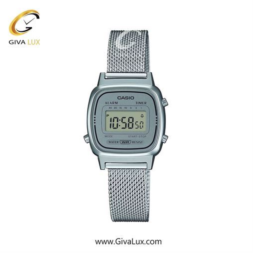 ساعت مچی اورجینال زنانه کاسیو Casio نقره ای | نقره ای| نقره ای| کد رفرنس LA670WEM-7D