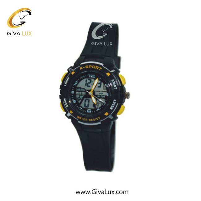 ساعت مچی اورجینال زنانه-بچه گانه لاسیکا مشکی-زرد | مشکی| مشکی| کد رفرنس 96BKYL