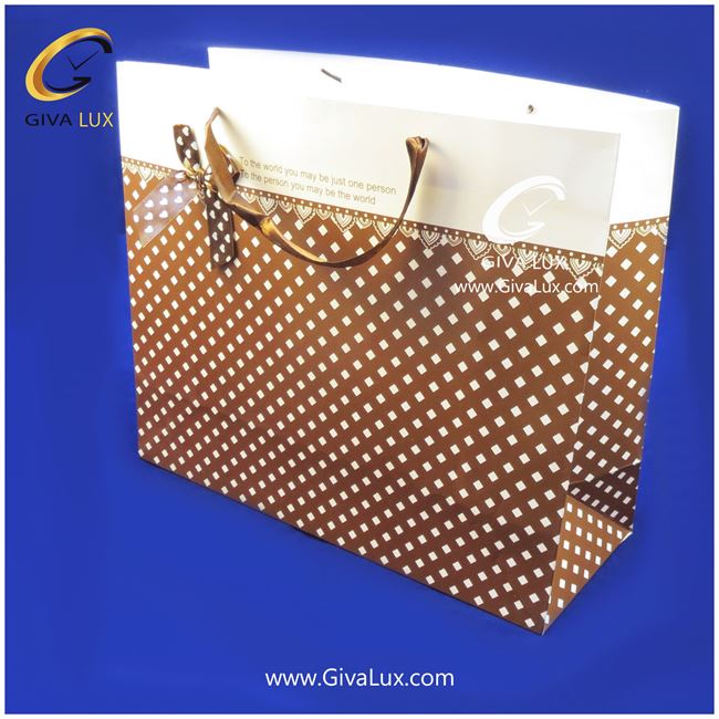 بگ کادویی رنگ قهوه ای  