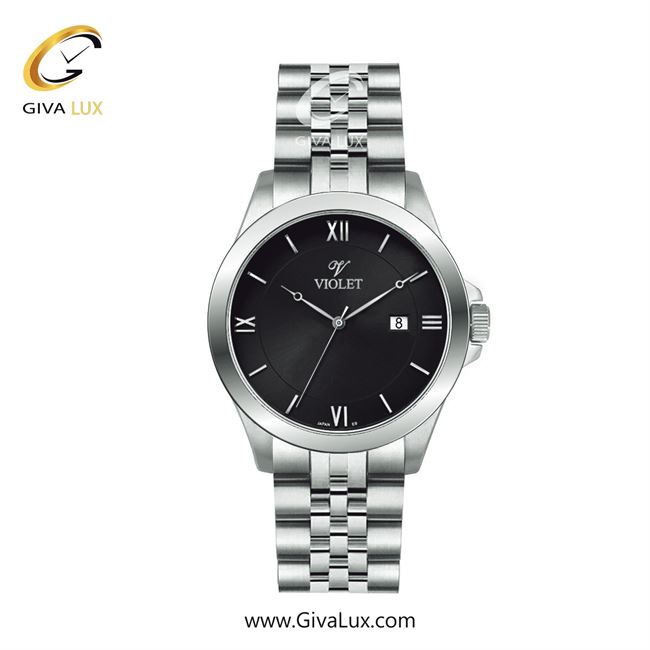 ساعت مچی اورجینال مردانه ویولت VIOLET نقره ای | نقره ای| مشکی| کد رفرنس 0590