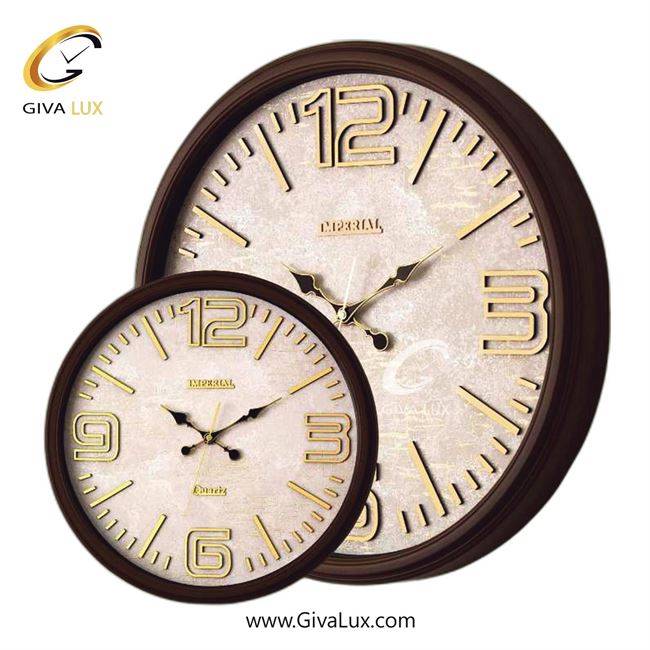 ساعت دیواری اورجینال امپریال PVC قهوه ای| کد رفرنس 104