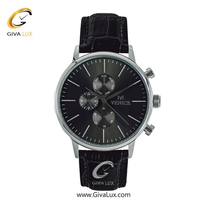 ساعت مچی اورجینال مردانه ونیز سه موتوره فول تایم نقره ای | مشکی| مشکی| کد رفرنس V800931502