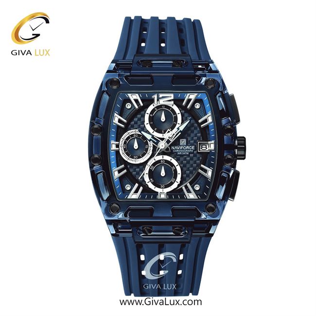 ساعت مچی اورجینال مردانه ناوی فورس|Naviforce|نوی فورس|نیوی فورس سه موتوره کرنوگراف آبی | آبی| آبی| کد رفرنس NF7105-BE/BE/BE