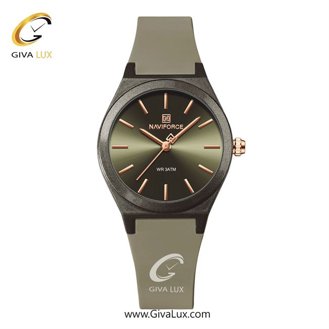 ساعت مچی اورجینال اسپرت-زنانه ناوی فورس|Naviforce|نوی فورس|نیوی فورس زیتونی | طوسی| زیتونی| کد رفرنس NF5056 GY/GY