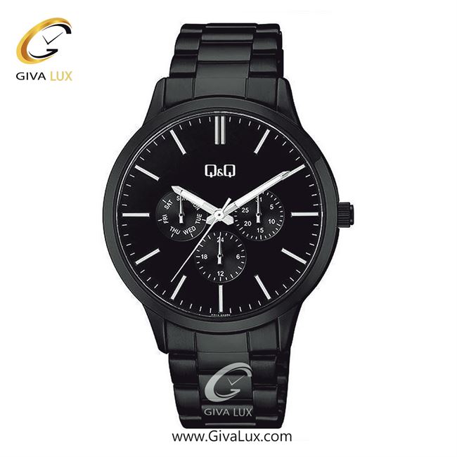 ساعت مچی اورجینال مردانه کیو اند کیو Q&Q سه موتوره فول تایم مشکی | مشکی| مشکی| کد رفرنس A01A-004PY