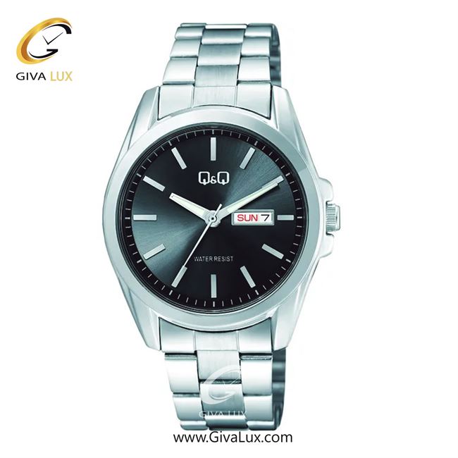 ساعت مچی اورجینال مردانه کیو اند کیو Q&Q نقره ای | نقره ای| مشکی| کد رفرنس A05A-005PY