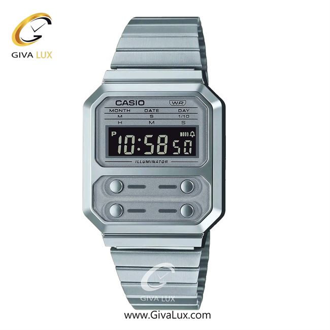 ساعت مچی اورجینال یونیسکس-اسپرت کاسیو Casio نقره ای | نقره ای| نقره ای| کد رفرنس A100WE-7BDF