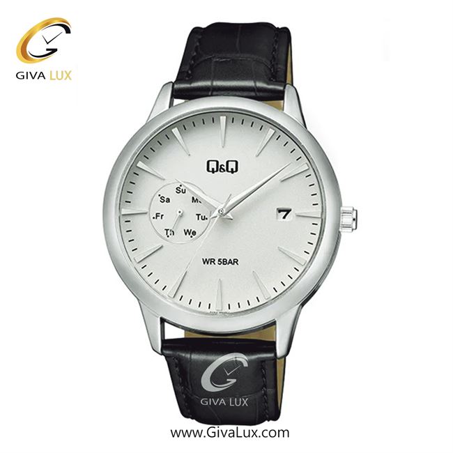 ساعت مچی اورجینال مردانه کیو اند کیو Q&Q نقره ای | مشکی| سفید| کد رفرنس A12A-004PY