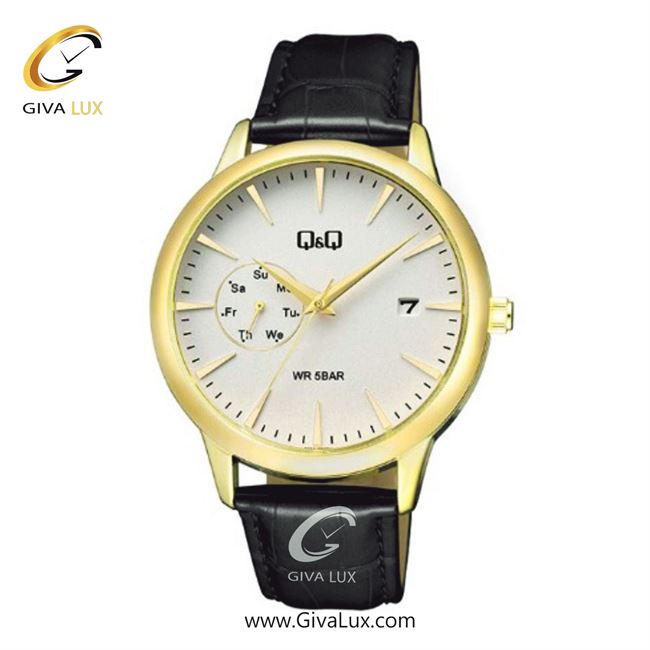 ساعت مچی اورجینال مردانه کیو اند کیو Q&Q طلایی | مشکی| سفید| کد رفرنس A12A-005PY
