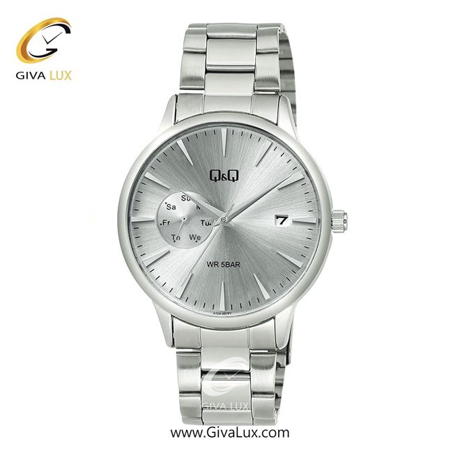ساعت مچی اورجینال مردانه کیو اند کیو Q&Q نقره ای | نقره ای| نقره ای| کد رفرنس A12A-007PY