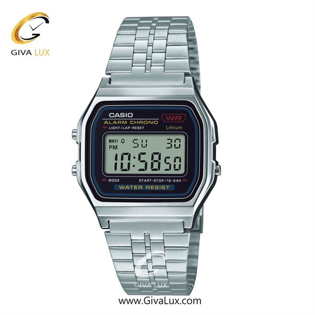 ساعت مچی اورجینال یونیسکس-اسپرت کاسیو Casio نقره ای | نقره ای| مشکی| کد رفرنس A159WA-N1DF