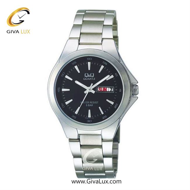 ساعت مچی اورجینال مردانه کیو اند کیو Q&Q نقره ای | نقره ای| مشکی| کد رفرنس A164J202Y