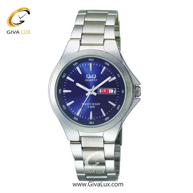 ساعت مچی اورجینال مردانه کیو اند کیو Q&Q نقره ای | نقره ای| سرمه ای| کد رفرنس A164J212Y