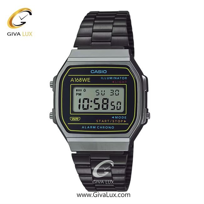 ساعت مچی اورجینال یونیسکس کاسیو Casio تیتانیوم | مشکی| مشکی| کد رفرنس A168WEHB-1ADF