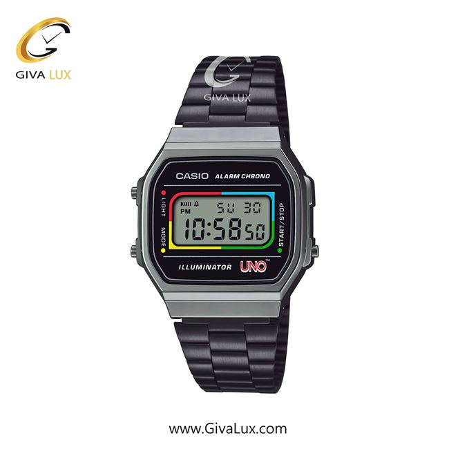 ساعت مچی اورجینال مردانه کاسیو Casio طوسی | طوسی| مشکی| کد رفرنس A168WEUC-1ADR