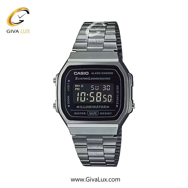 ساعت مچی اورجینال مردانه کاسیو Casio طوسی | طوسی| مشکی| کد رفرنس A168WGG-1BDF