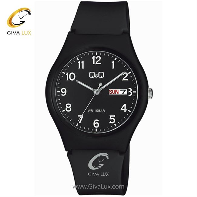 ساعت مچی اسپرت بند پی یو مشکی کیو اند کیو A212J004Y