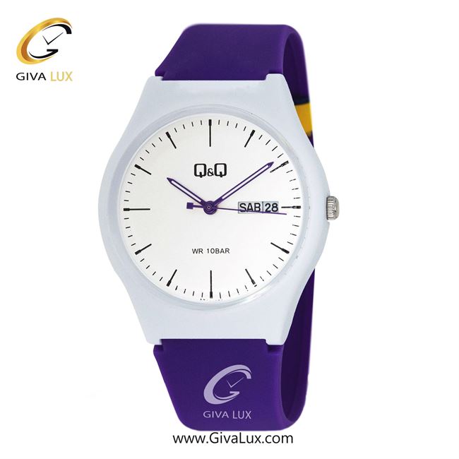 ساعت مچی اورجینال مردانه کیو اند کیو Q&Q سفید | بنفش| سفید| کد رفرنس A212J007Y
