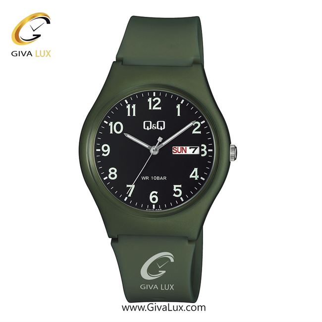 ساعت مچی اورجینال زنانه کیو اند کیو Q&Q سبز | سبز| مشکی| کد رفرنس A212J008Y