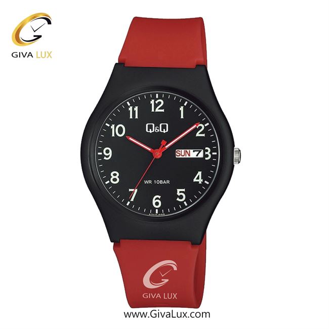 ساعت مچی اورجینال مردانه کیو اند کیو Q&Q مشکی | قرمز| مشکی| کد رفرنس A212J009Y