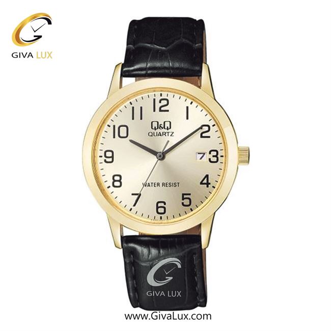 ساعت مچی اورجینال مردانه کیو اند کیو Q&Q طلایی | مشکی| شامپاینی| کد رفرنس A462J103Y