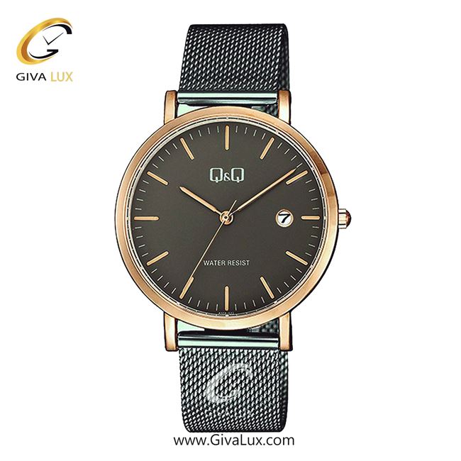 ساعت مچی اورجینال مردانه کیو اند کیو Q&Q رزگلد | مشکی| مشکی| کد رفرنس A466J412Y