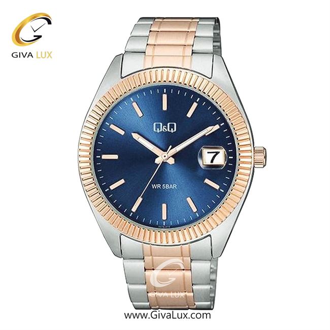 ساعت مچی اورجینال مردانه کیو اند کیو Q&Q نقره ای-رزگلد | نقره ای-رزگلد| سرمه ای| کد رفرنس A476J412Y