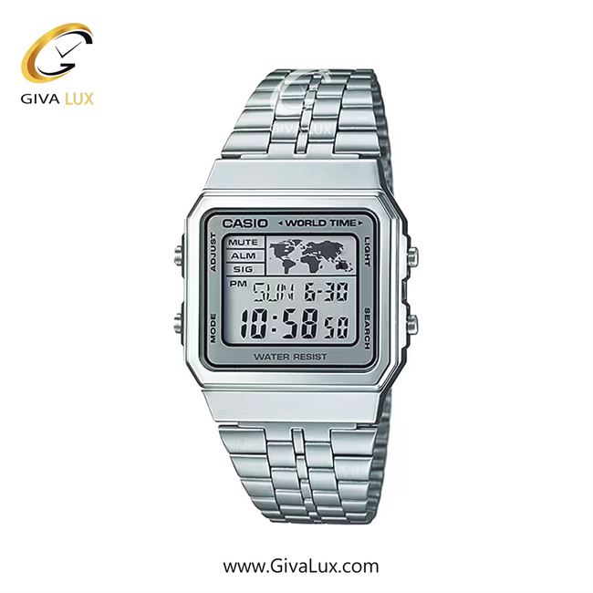 ساعت مچی اورجینال مردانه کاسیو Casio نقره ای | نقره ای| نقره ای| کد رفرنس A500WA-7D