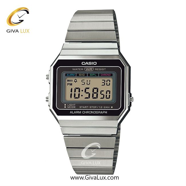 ساعت مچی اورجینال زنانه-مردانه-یونیسکس کاسیو Casio نقره ای | نقره ای| مشکی| کد رفرنس A700W-1ADF