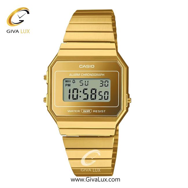 ساعت مچی اورجینال یونیسکس-اسپرت کاسیو Casio طلایی | طلایی| طلایی| کد رفرنس A700WEVG-9ADF