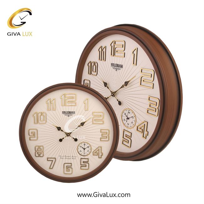ساعت دیواری اورجینال والرین PVC قهوه ای| کد رفرنس A710