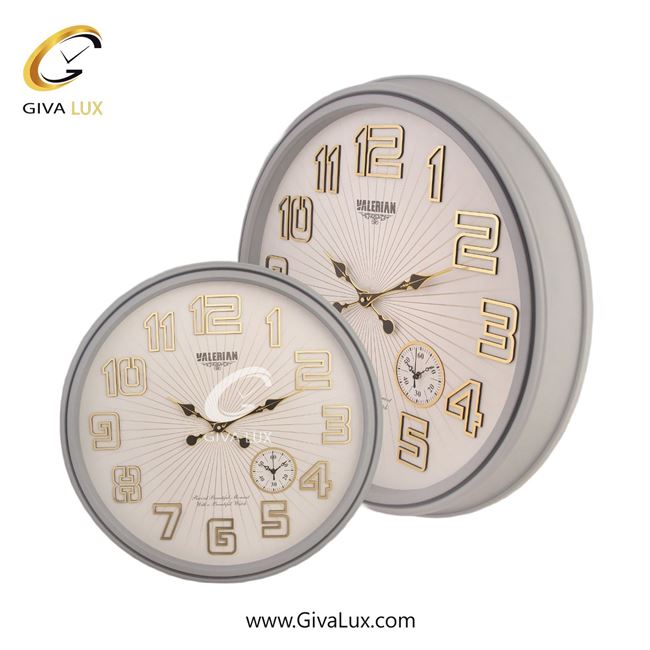 ساعت دیواری اورجینال والرین PVC طوسی| کد رفرنس A710