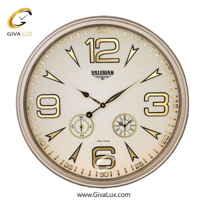 ساعت دیواری اورجینال والرین PVC کرم| کد رفرنس A760