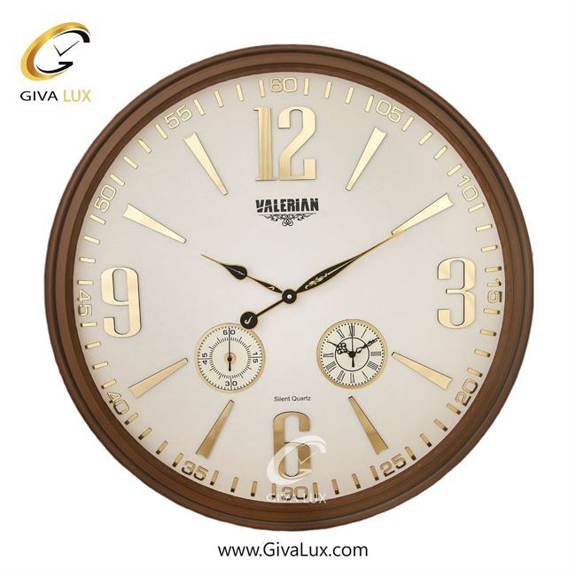 ساعت دیواری اورجینال والرین PVC قهوه ای| کد رفرنس A780