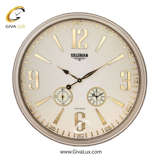 ساعت دیواری اورجینال والرین PVC کرم| کد رفرنس A780