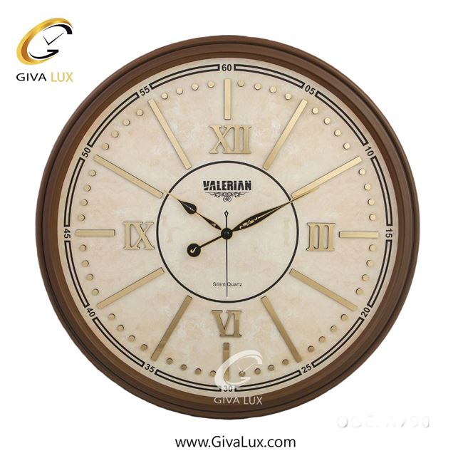 ساعت دیواری اورجینال والرین PVC قهوه ای| کد رفرنس A790
