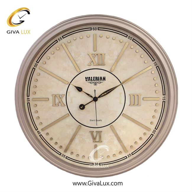 ساعت دیواری اورجینال والرین PVC کرم| کد رفرنس A790