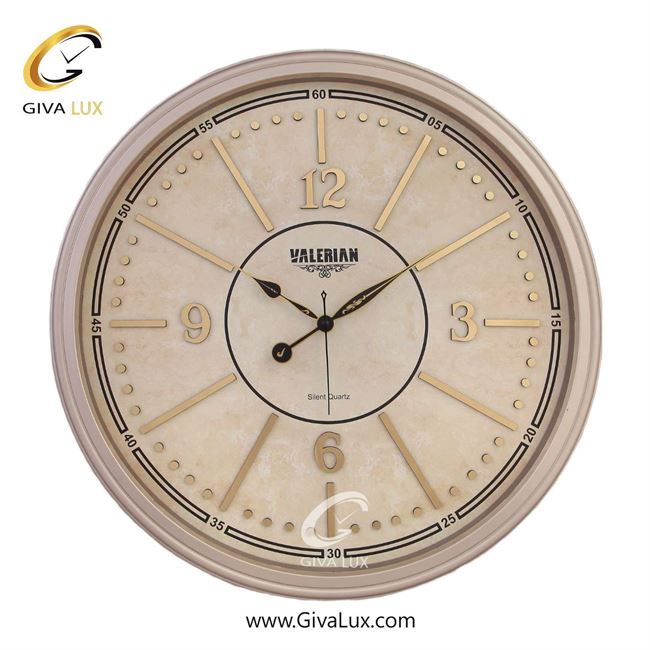 ساعت دیواری اورجینال والرین PVC کرم| کد رفرنس A810