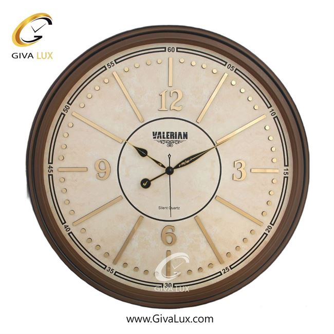 ساعت دیواری اورجینال والرین PVC قهوه ای| کد رفرنس A810